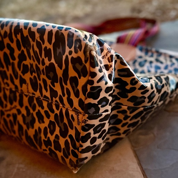Consuela Blue Jag Zipper Tote | Leopard Print Travel & Beach Bag | Retired - Picture 9 of 17